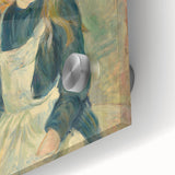 Large abstract wall art in muted earth tones on canvas, featuring mid-century modernist style, ideal for dining room decor.