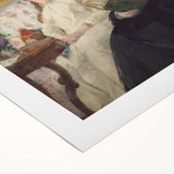 Art deco poster featuring a geometric pattern in gold and black tones on canvas, suitable for dining room or bathroom.