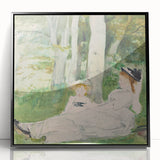 Large abstract wall art featuring swirling blue and gray tones on canvas, ideal for modern art wall decor in a living room.