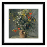 Extra large abstract art print with vibrant, textured colors on canvas, ideal for living room decor.