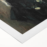 Art deco poster featuring geometric patterns and metallic gold and black tones on a large canvas.