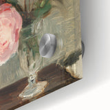 Large abstract wall art in muted earth tones on canvas, ideal for dining room ambiance.