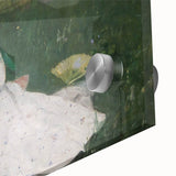 Large abstract wall art in mid-century modernist style, featuring vibrant hues, ideal for dining room ambiance.