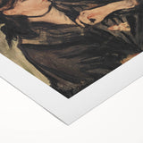 Art deco poster featuring a geometric pattern in black and gold, ideal for dining room wall art.