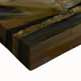 Large art depicting a black and white landscape painting on canvas, ideal for bedroom wall decor.