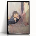Large abstract wall art featuring swirling blue and gray tones on canvas, suitable for modern art wall decor.