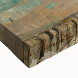 Large art of a black and white landscape painting on canvas, depicting a serene river scene, ideal for bedroom wall decor.