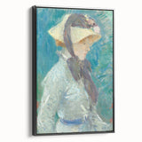 Black and white vintage poster art depicting a serene landscape, ideal for bedroom wall decor.