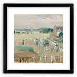 Extra large abstract art print featuring a textured mix of vibrant colors on canvas, ideal for living room decor.