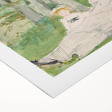 Art deco poster featuring a geometric pattern in gold and black on canvas, suitable for dining room wall art.