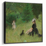 Black and white vintage poster art depicting a serene landscape, printed on canvas, suitable for bedroom wall decor.