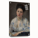 Large abstract wall art featuring swirling blue and grey tones on canvas, suitable for bedroom or dining room decor.