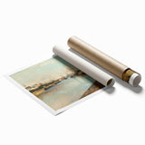 Extra large canvas print of muted floral art, ideal for classy bathroom or large living room decor.