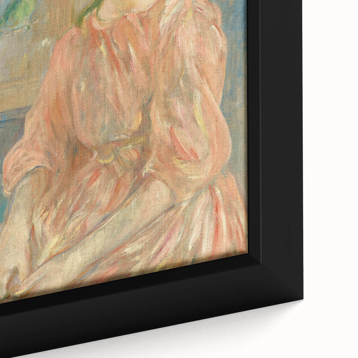 Extra large black wall art featuring colorful, textured abstract design on canvas, ideal for living room ambiance.