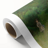 Art deco poster of a stylized stork in pastel shades, ideal for nursery wall art.