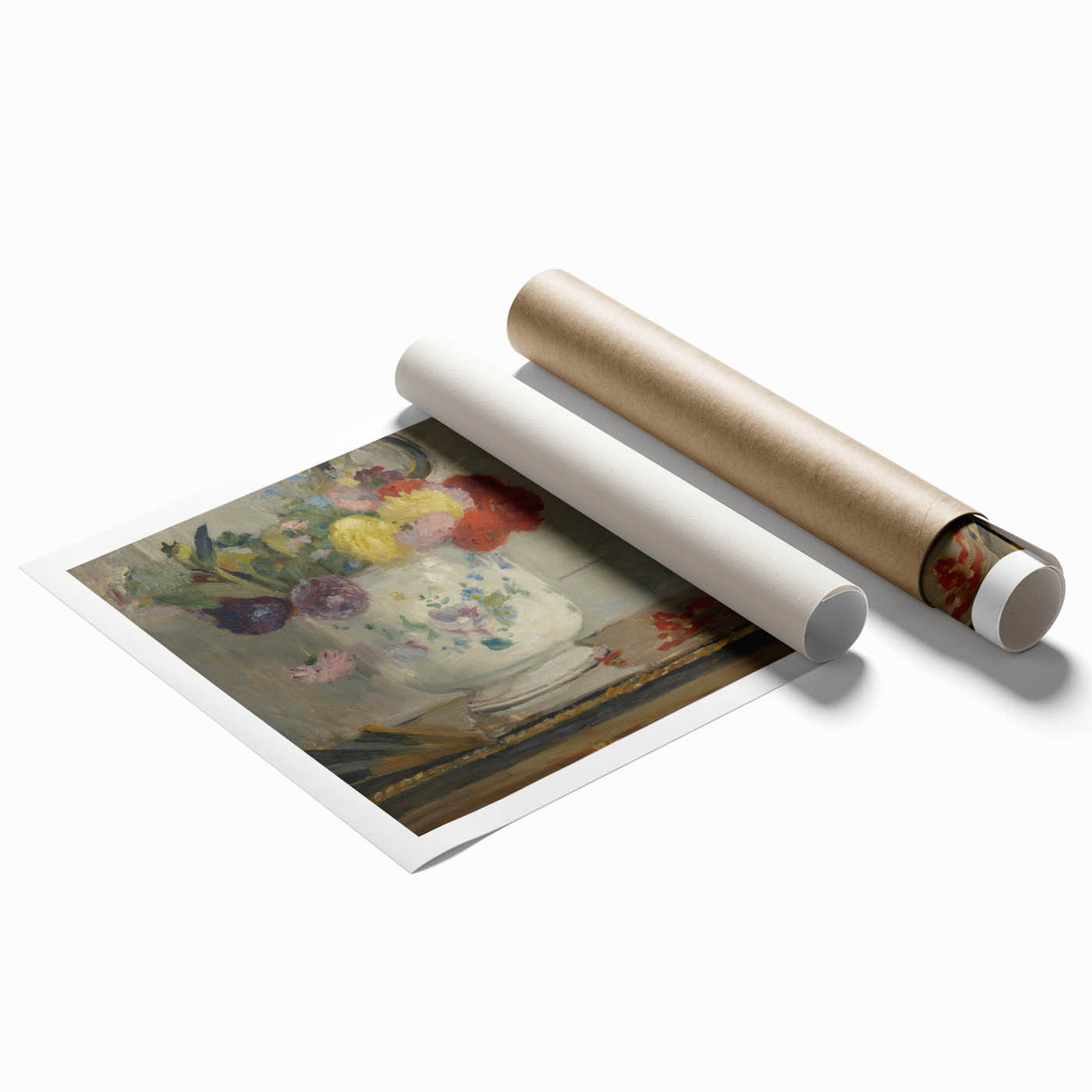 Extra large canvas print of vibrant floral art in pastel shades, ideal for classy bathroom or large living room wall decor.