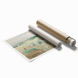 Extra large canvas print featuring an abstract floral design in pastel shades.