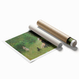 Extra large floral art on canvas featuring pastel pink and green tones, ideal for classy bathroom or large living room decor.