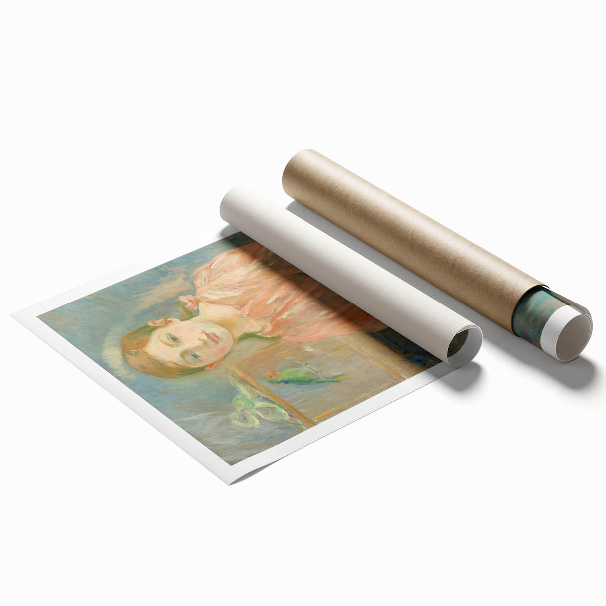 Extra large canvas with a floral design in soft pastel shades, suitable for classy bathroom or large living room wall art.
