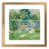 Extra large abstract art print on canvas, featuring swirling blue and gray textures, suitable for living room décor.