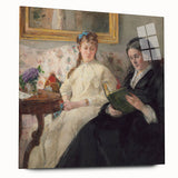 Large abstract wall art featuring swirling blue and gray tones on canvas, suitable for bedroom or dining room decor.