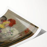 Extra large wall art featuring line art flowers in black on a white canvas, ideal for large living room decor.