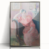 Mid-century modernist art print featuring geometric shapes in muted earth tones, ideal for nursery wall decor.