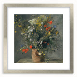 Textured abstract art print in muted earth tones on canvas, suitable for enhancing a bedroom's ambiance.