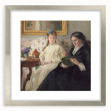 Textured abstract art print in earthy tones on canvas, suitable for bedroom decor.