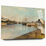 Large abstract wall art featuring swirls of blue and gray, ideal for modern bedroom or dining room ambiance.