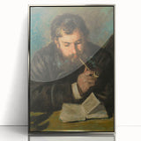 Mid-century modernist art poster featuring geometric shapes in muted colors, ideal for nursery wall decor.