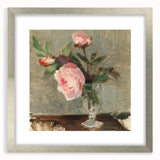 Textured abstract art print in muted earth tones on canvas, suitable for bedroom wall decor.