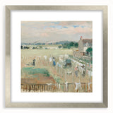 Textured art print featuring abstract swirls in earthy beige and brown tones on canvas, suitable for enhancing bedroom decor.