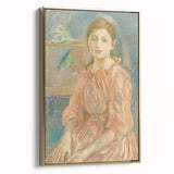 Vintage poster art of a serene landscape, featuring muted earth tones on a black canvas, ideal for bedroom wall decor.