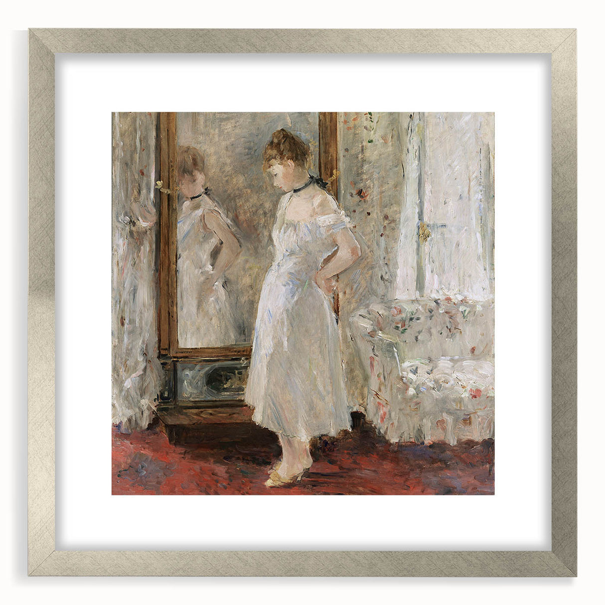 Textured abstract art print in muted earth tones on canvas, suitable for bedroom wall decor.