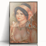 Mid-century modernist art print showcasing geometric shapes in soft pastels on rolled canvas, suitable for nursery wall art.