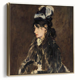 Landscape painting of serene lake and mountains on black canvas, vintage style, ideal for bedroom wall decor.