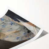 Extra large wall art featuring line art flowers in black on a white canvas, suitable for large living room decor.