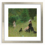 Textured abstract art print in muted earth tones on canvas, suitable for enhancing a bedroom's ambiance.