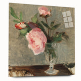 Large abstract wall art in blue and gray tones on canvas, ideal for bedroom or dining room decor.