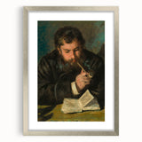 Textured abstract art print featuring swirls of blue and white, on a canvas, suitable for bedroom decor.