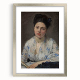 Textured abstract art print in muted gray and blue tones on canvas, ideal for modern bedroom ambiance.