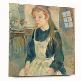 Large abstract wall art print with swirling blue and gray tones on canvas, suitable for bedroom or dining room decor.