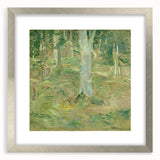 Textured abstract art print in muted earth tones on canvas, suitable for enhancing bedroom ambiance.