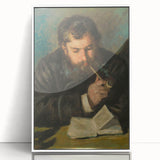 Art deco poster featuring a geometric pattern in muted gold and navy tones, printed on acrylic.