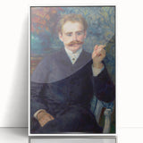 Art deco poster featuring a stylized stork in pastel shades, perfect for nursery wall art on a framed canvas.