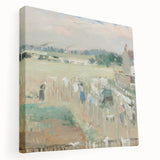 Large abstract canvas art featuring swirling blue and gray tones, suitable for kitchen wall decor.