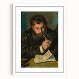 Abstract art print in soft pastel shades on canvas, suitable for bedroom or dining room decor.