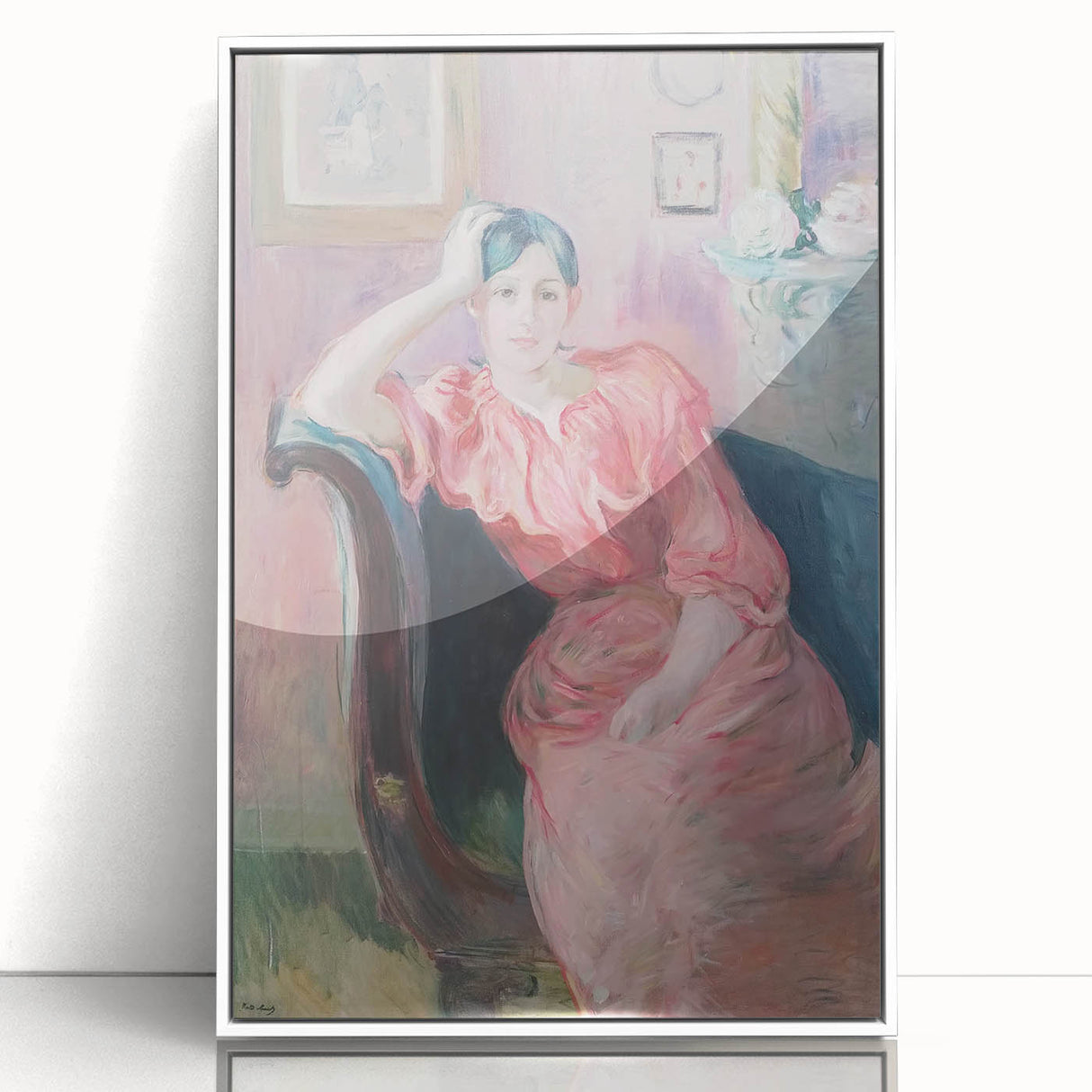 Art deco poster featuring a stylized animal in pastel shades, ideal for nursery wall art.