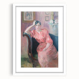 Abstract art print featuring swirling blue and gray tones on canvas, suitable for bedroom or dining room decor.